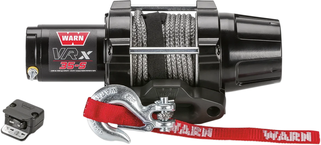 Warn VRX 35-S Winch - Handlebar Rocker Switch - Synthetic Rope 101030 - Back View