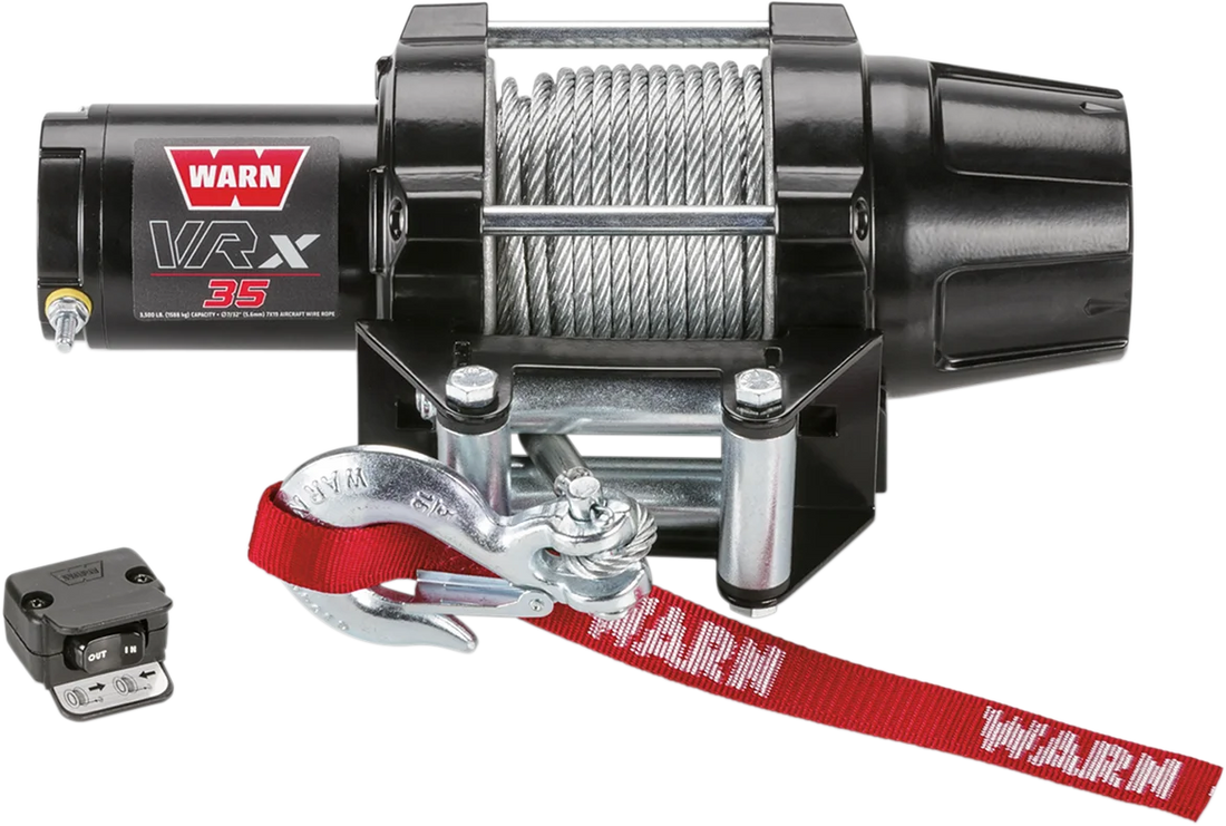 Warn VRX 35 Winch - Handlebar Rocker Switch - Wire Rope 101035 - Side View