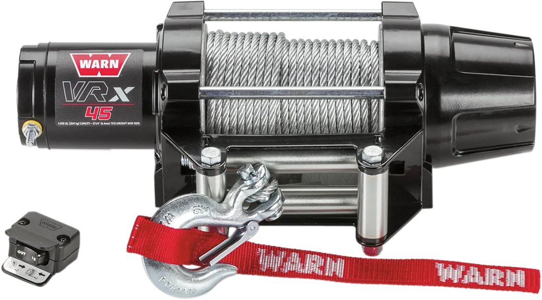 Warn VRX 45 Winch - Dash-mounted Rocker Switch - Wire Rope 101045 - Side View