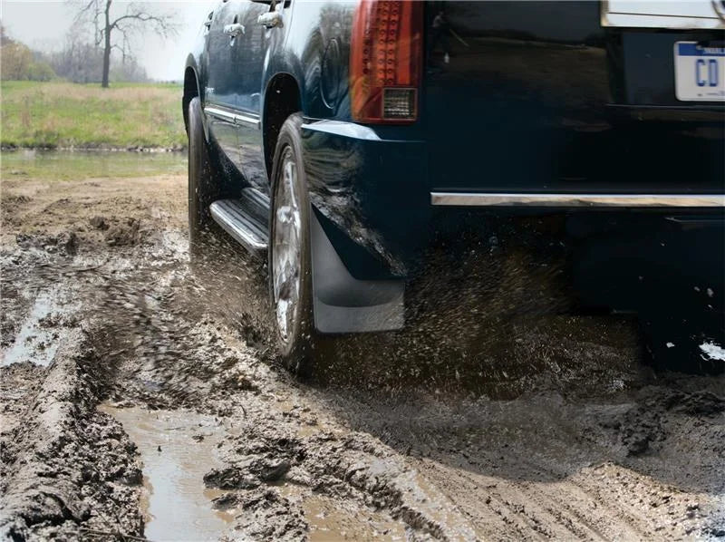 WeatherTech 00-06 Chevrolet Suburban No Drill Mudflaps - Black - Main Product View