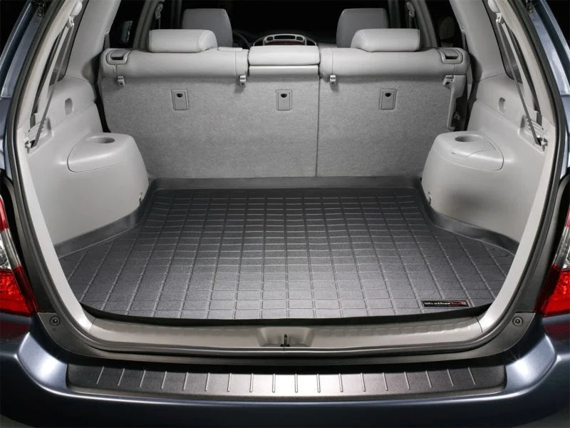 WeatherTech 01-07 Toyota Highlander Cargo Liners - Black - Installation View
