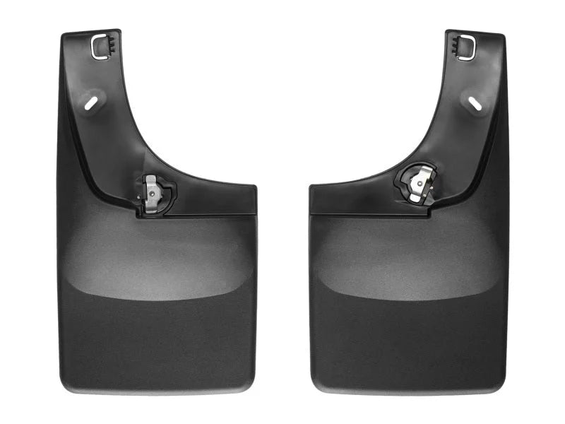 WeatherTech 04-08 Ford F250/F350 No Drill Mudflaps - Black - Installation View