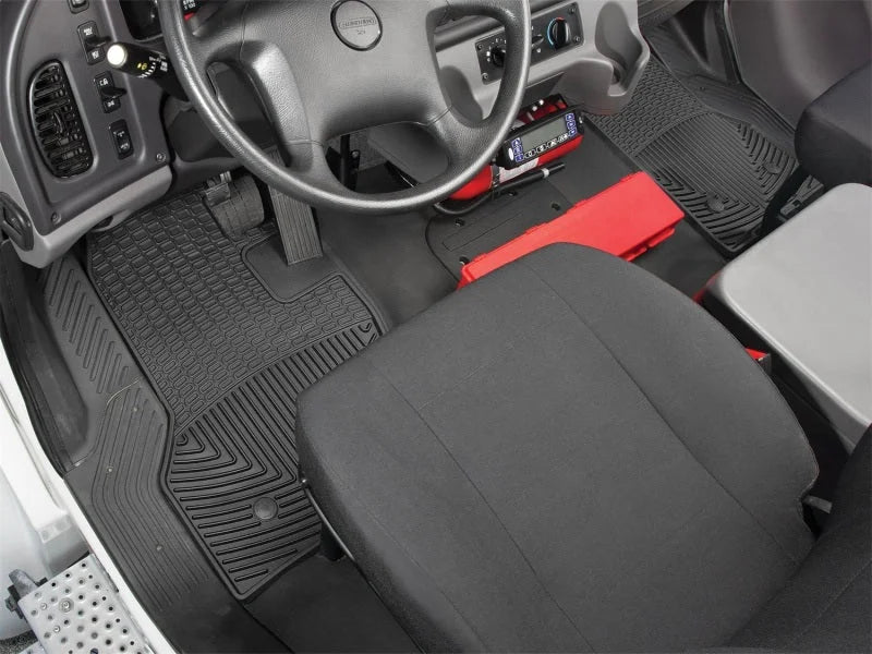 WeatherTech 04-15 Freightliner M2 Front Rubber Mats - Black - Side View
