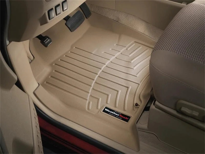 WeatherTech 04+ Nissan Armada Front FloorLiner - Tan - Installation View