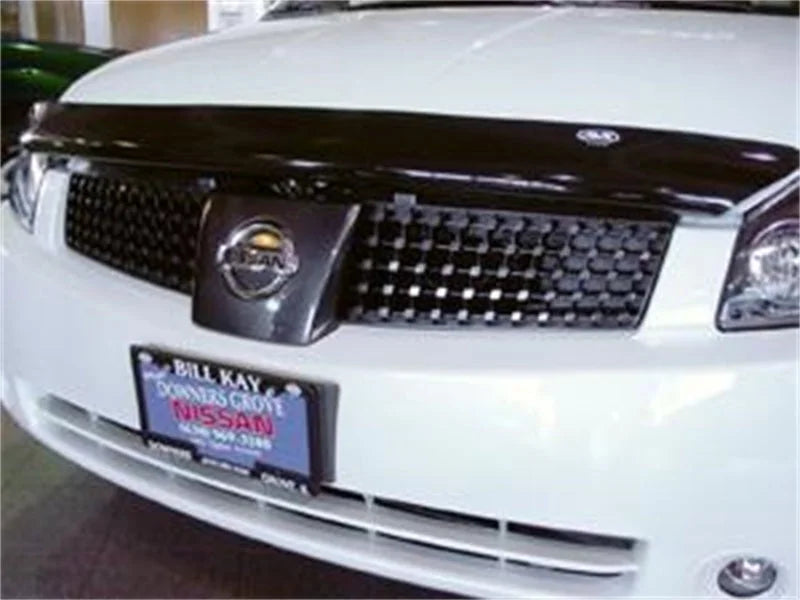 WeatherTech 04+ Nissan Quest Stone and Bug Deflector - Dark Smoke - Installation View
