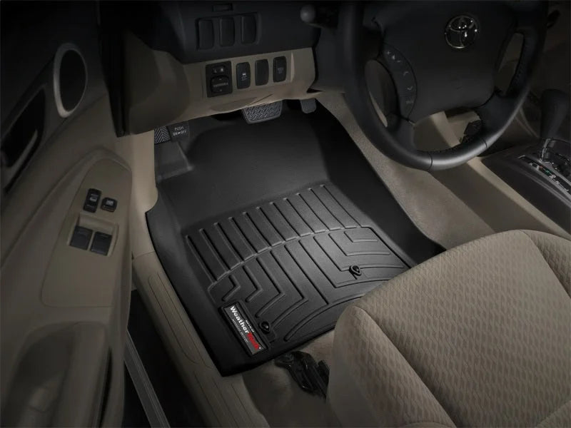 WeatherTech 05-11 Toyota Tacoma Front FloorLiner - Black - Installation View