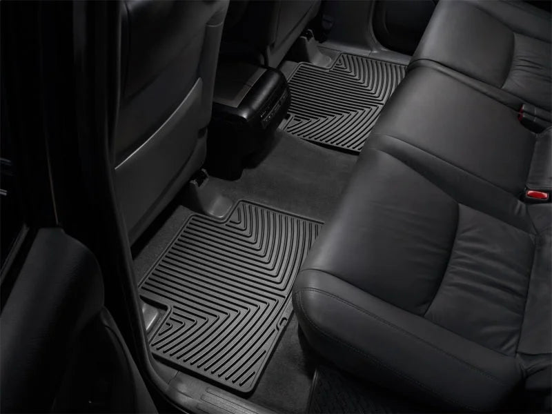 WeatherTech 05-13 Toyota Tacoma Crew Cab Rear Rubber Mats - Black - Detail View
