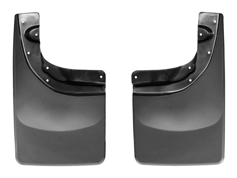 WeatherTech 05-13 Toyota Tacoma No Drill Mudflaps - Black - Back View