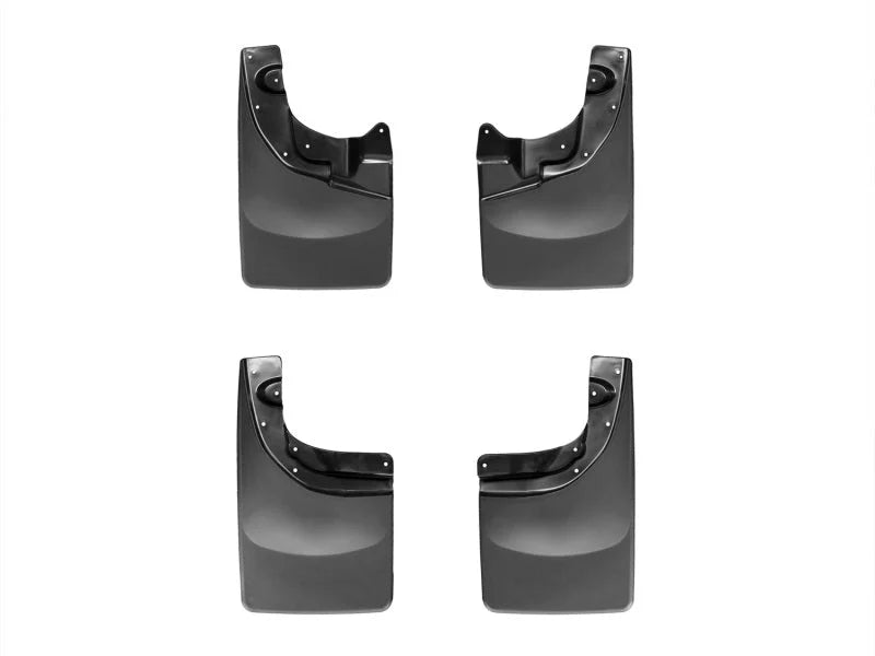 WeatherTech 05-14 Toyota Tacoma (w/Flares Only / No X-Runner) No Drill Mudflaps - Black - Back View