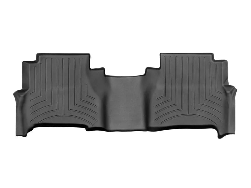 WeatherTech 05-15 Nissan Frontier (Crew Cab w/ Rockford Fosgate Audio System Rear) FloorLiner -Black - Installation View