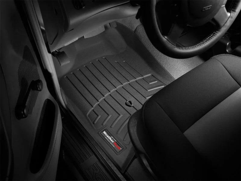 WeatherTech 05+ Ford Ranger Front FloorLiner - Black - Installation View