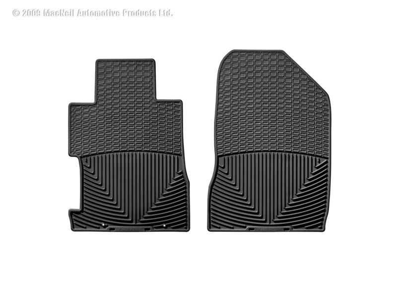 WeatherTech 06-11 Honda Civic Coupe / Si Coupe Front Rubber Mats - Black - Side View