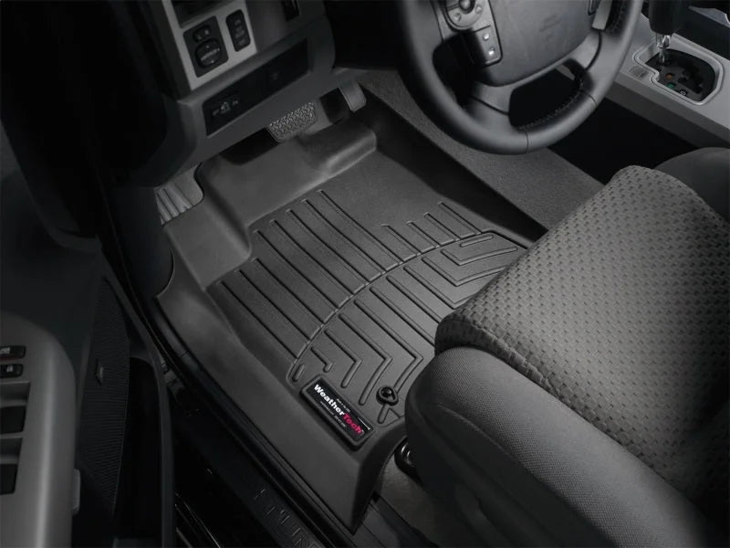 WeatherTech 07-09 Toyota Tundra Front FloorLiner - Black - Installation View