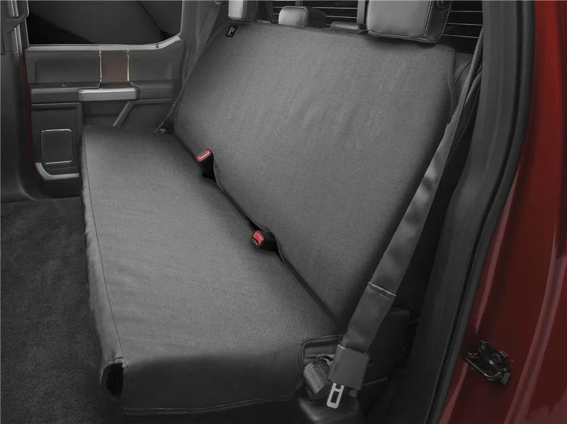 WeatherTech 07-12 Acura MDX / 02-06 Audi S4 / 10-15 Chevy Silverado 1500 Gray Rear Seat Protector - Side View
