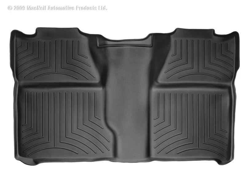 WeatherTech 07-13 Chevrolet Silverado Crew Cab Rear FloorLiner - Black - Main Product View