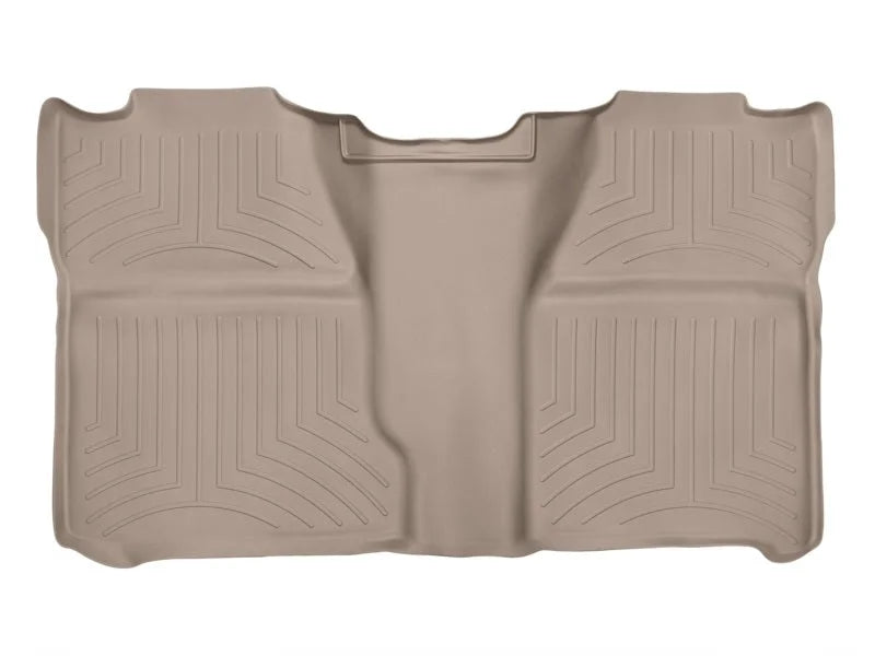 WeatherTech 07-13 Chevrolet Silverado Crew Cab Rear FloorLiner - Tan - Back View