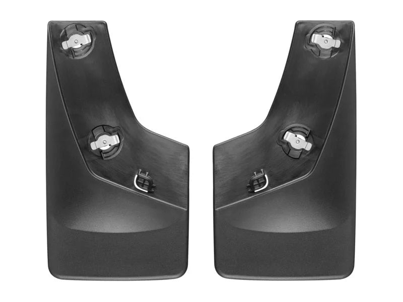 WeatherTech 07-13 Chevrolet Silverado No Drill Mudflaps - Black - Back View