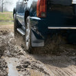 Load image into Gallery viewer, WeatherTech 07-13 Chevrolet Tahoe No Drill Mudflaps - Black - Side View
