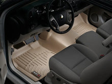 Load image into Gallery viewer, WeatherTech 07-13 GMC Sierra Front Floorliner OTH - Tan - Installation View