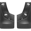 Load image into Gallery viewer, WeatherTech 07-13 GMC Sierra No Drill Mudflaps - Black - Back View