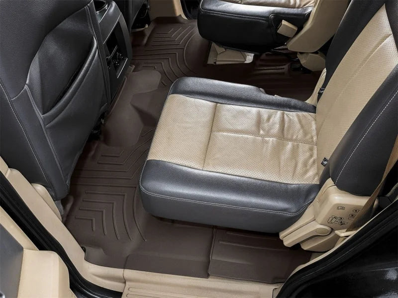 WeatherTech 07-17 Ford Expedition 2nd Row Rear FloorLiner HP - Cocoa - Installation View