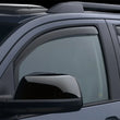 Load image into Gallery viewer, WeatherTech 07-21 Toyota Tundra Front Side Window Deflectors - Dark Smoke - Back View