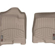 Load image into Gallery viewer, WeatherTech 07+ Chevrolet Avalanche Front FloorLiner - Tan - Back View