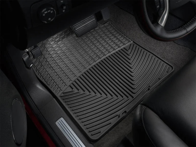 WeatherTech 07+ Chevrolet Avalanche Front Rubber Mats - Black - Installation View