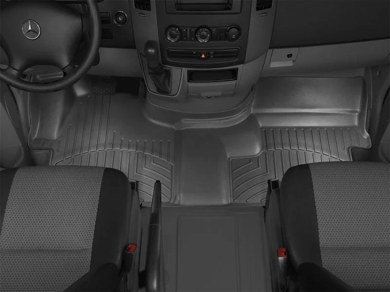 WeatherTech 07+ Dodge Sprinter Front FloorLiner - Black - Installation View