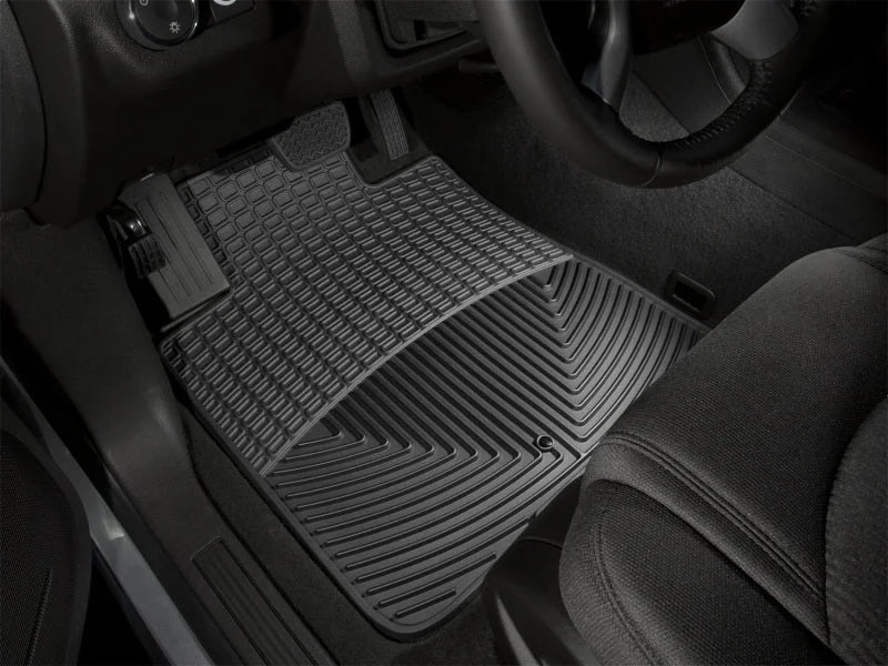 WeatherTech 07+ GMC Acadia Front Rubber Mats - Black - Installation View