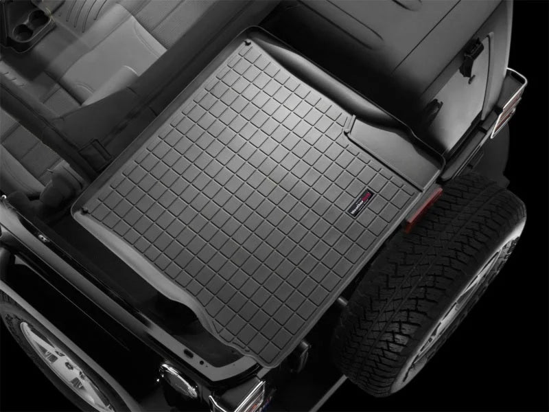 WeatherTech 07+ Jeep Wrangler Unlimited Cargo Liners - Black - Installation View