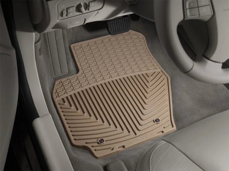 WeatherTech 07+ Volvo S80 Front Rubber Mats - Tan - Detail View