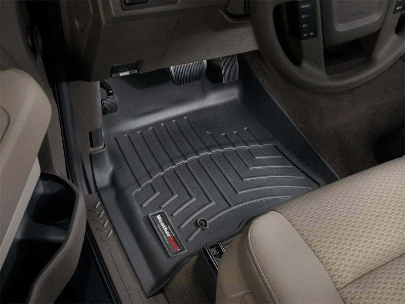 WeatherTech 08-10 Ford F-150 Front FloorLiner - Black - Installation View