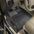 Load image into Gallery viewer, WeatherTech 08-10 Ford F250/F350/F450/F550 Super Duty Regular Cab Front FloorLiner - Black - Installation View