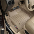 Load image into Gallery viewer, WeatherTech 08-10 Ford F250/F350/F450/F550 Super Duty Regular Cab Front FloorLiner - Tan - Installation View