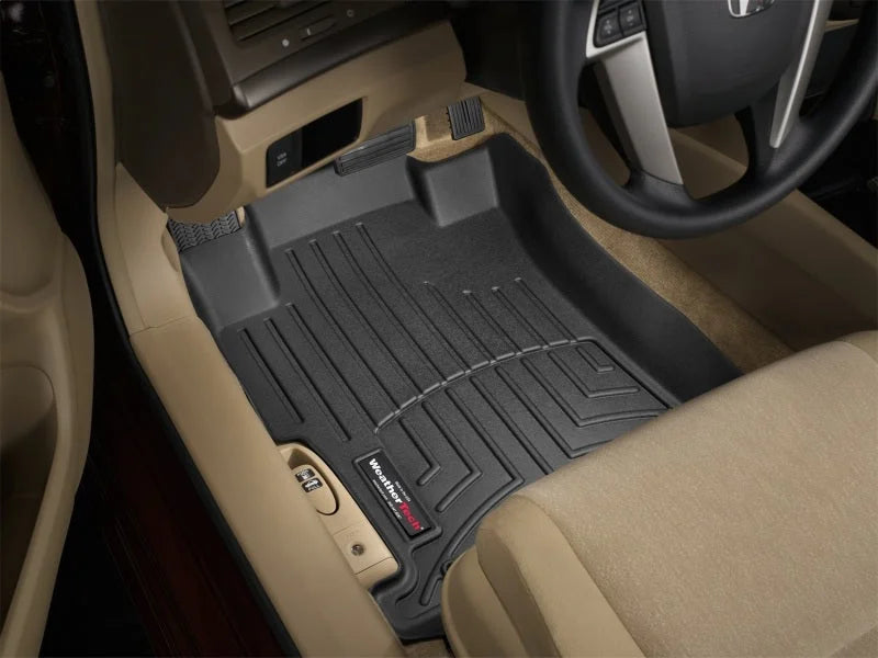 WeatherTech 08-12 Honda Accord Front FloorLiner - Black - Installation View