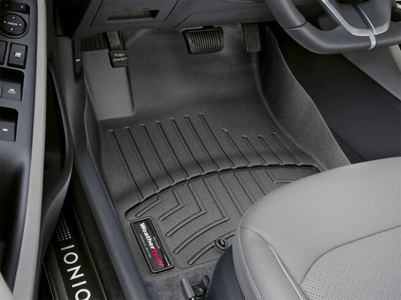 WeatherTech 08-13 Toyota Highlander Front FloorLiner - Black - Installation View