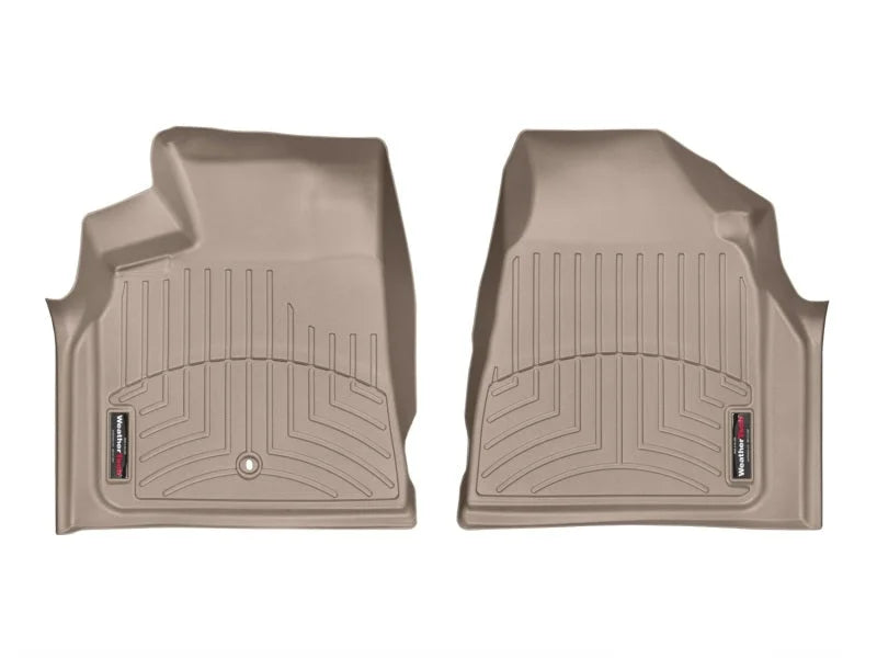 WeatherTech 08+ GMC Acadia Front FloorLiner - Tan - Back View