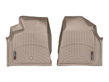 Load image into Gallery viewer, WeatherTech 08+ GMC Acadia Front FloorLiner - Tan - Back View
