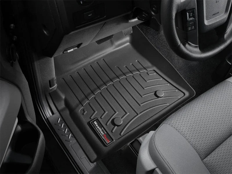 WeatherTech 09-14 Ford F-150 Front FloorLiner - Black - Installation View