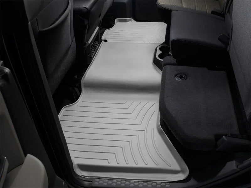 WeatherTech 09+ Dodge Ram 1500 Crew Cab Rear FloorLiner - Grey - Installation View