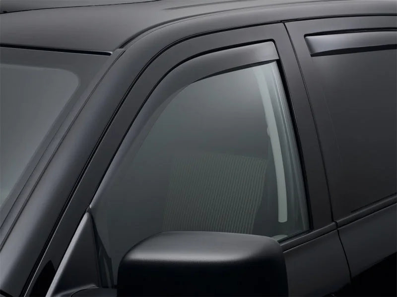 WeatherTech 09+ Dodge Ram 1500 Front Side Window Deflectors - Dark Smoke - Back View
