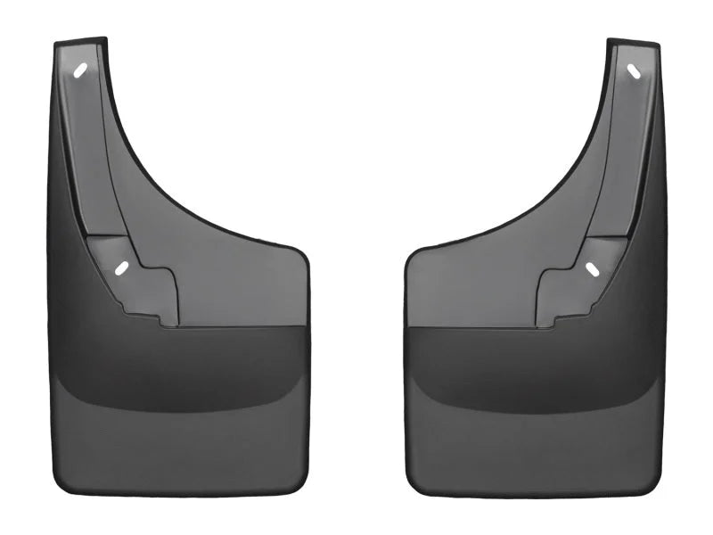 WeatherTech 09+ Dodge Ram 1500 No Drill Mudflaps - Black - Back View