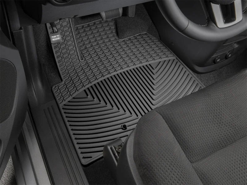 WeatherTech 11-16 Dodge Grand Caravan / Chrysler Town & Country Front Rubber Mats - Black - Installation View