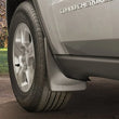 Load image into Gallery viewer, WeatherTech 11-16 Jeep Grand Cherokee No Drill Mudflaps - Black - Installation View