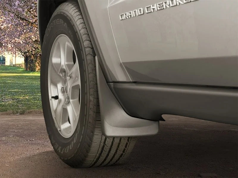 WeatherTech 11-16 Jeep Grand Cherokee No Drill Mudflaps - Black - Installation View