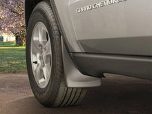 Load image into Gallery viewer, WeatherTech 11-16 Jeep Grand Cherokee No Drill Mudflaps - Black - Installation View