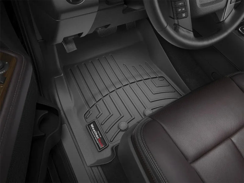 WeatherTech 11-17 Ford Navigator/Navigator L Front FloorLiner - Black - Installation View
