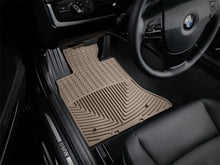 Load image into Gallery viewer, WeatherTech 11+ BMW 5-Series (F10) Front Rubber Mats - Tan - Installation View
