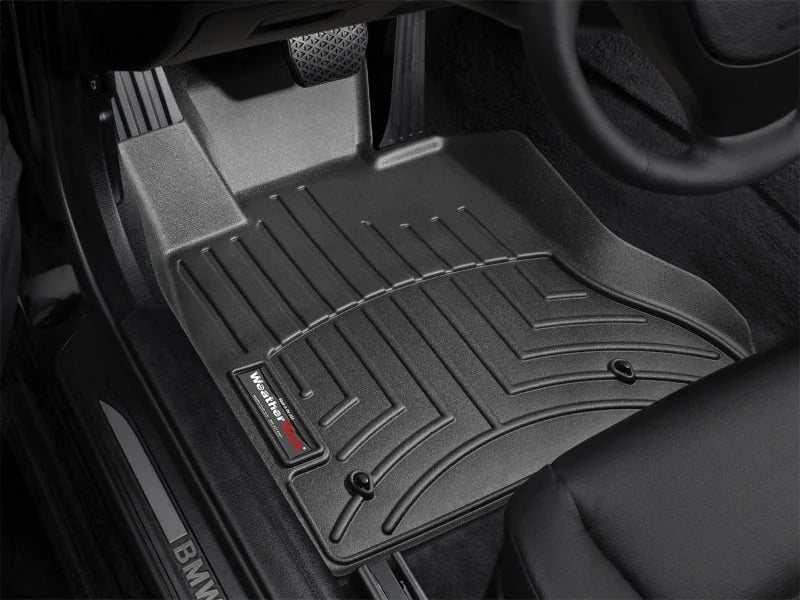 WeatherTech 11+ BMW 5-Series Front FloorLiner - Black - Installation View